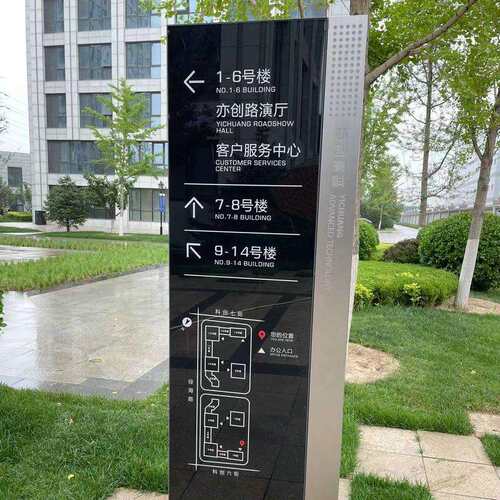 户外立牌总平面图标识标牌制作立地式指示牌导向标识系统