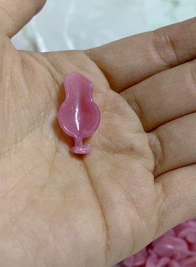 老料器花瓣汉服发簪深粉色尖花瓣20片F-103