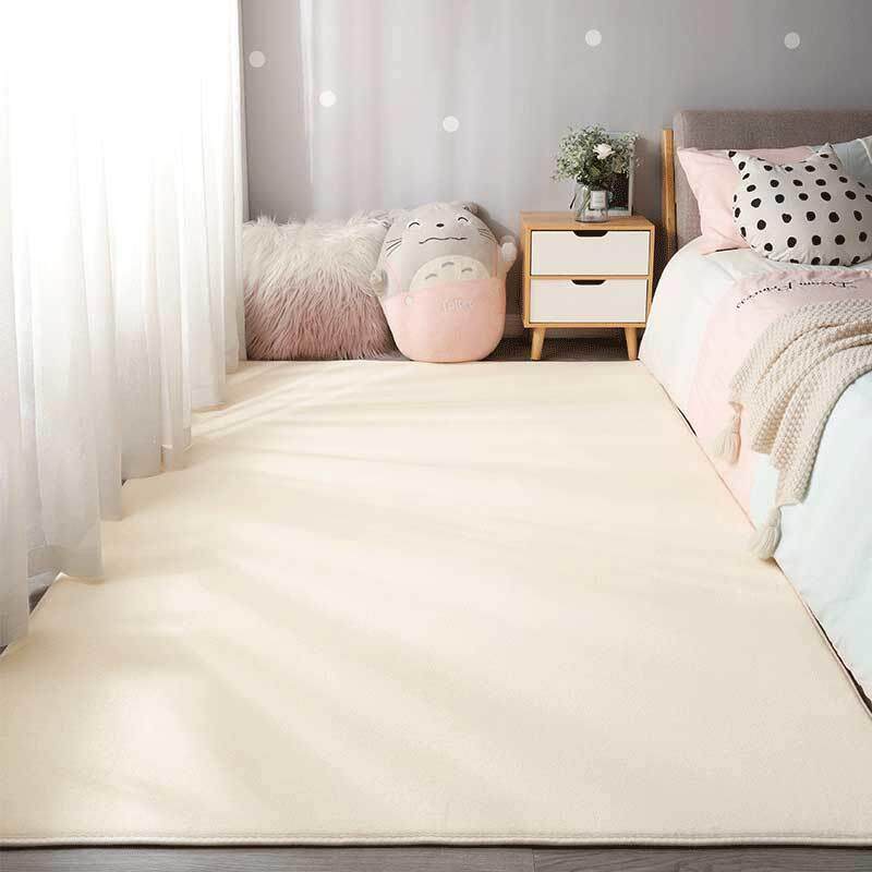 珊瑚绒地毯加厚房间卧室床边毯满铺客厅沙发茶几地垫飘窗垫可定制