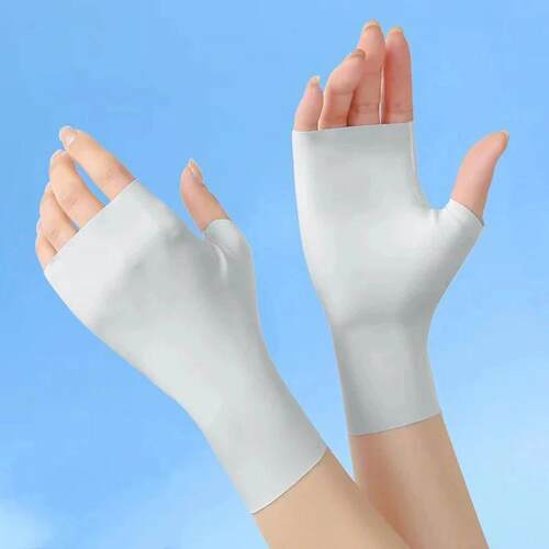 Sunscreen Fingerless Gloves Summer Gloves For Driving Half F