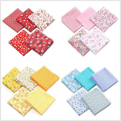 DIY手工拼布面料粉色平纹棉布全棉布料纯棉印花布小碎花布组布