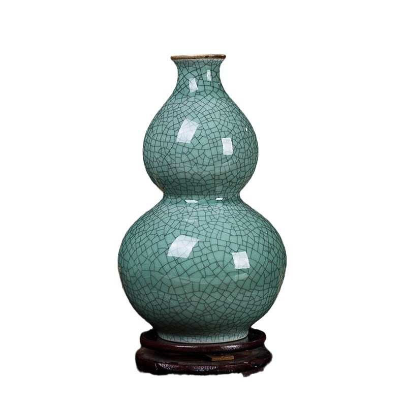 景德镇陶瓷花瓶摆件客厅插花仿古开片裂纹古典中式家居装饰HY瓷器
