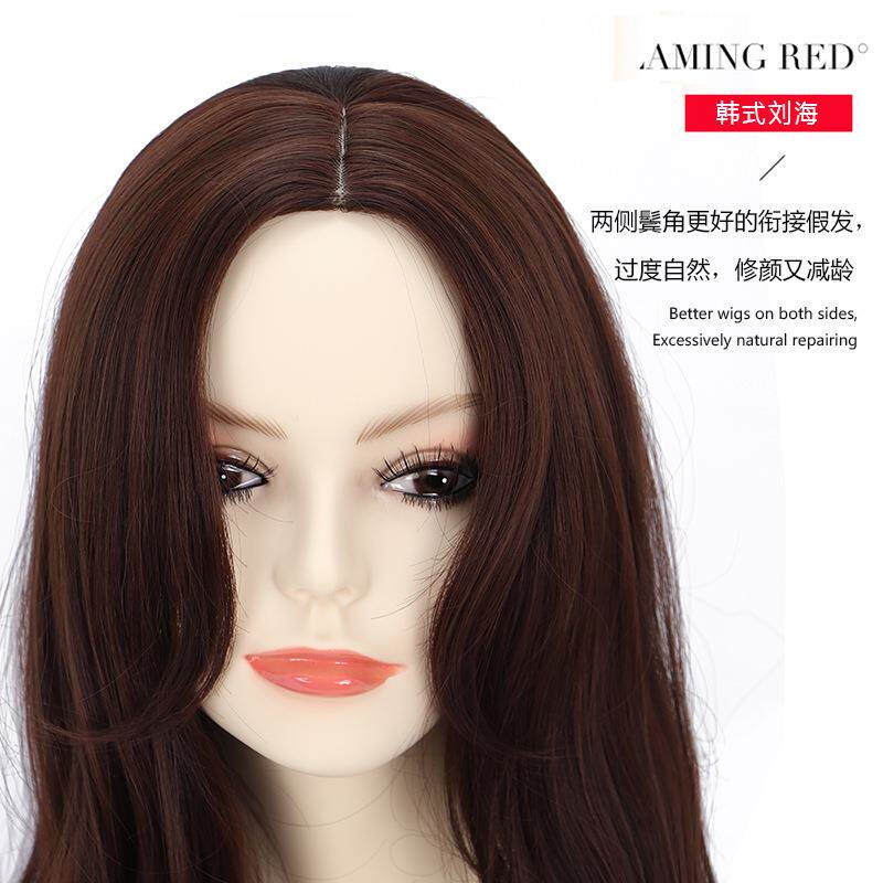 新款直销假发女长发中分大波浪长卷发自然逼真全头套式网红圆脸蓬