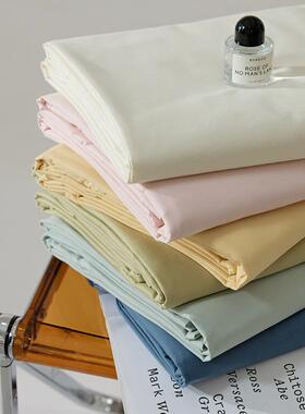 长绒棉100QJY约磨棉毛全棉纯简色床单被套纯枕套秋冬单床笠S床上