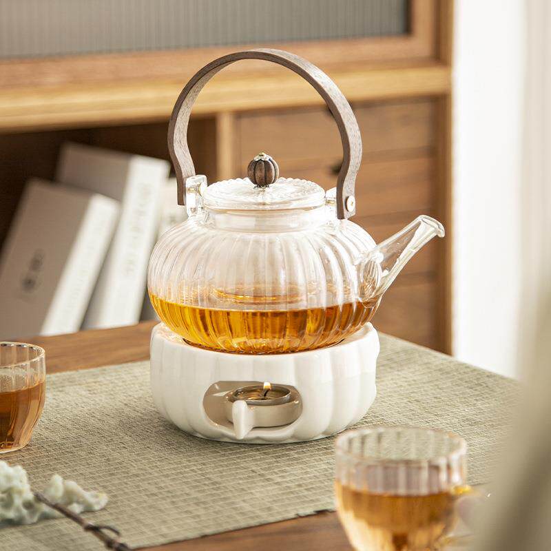 花茶壶套装蜡烛加热煮茶炉秋冬水果下午茶玻璃茶杯泡玫瑰花养生壶图片