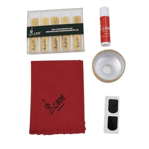 SLADE高音萨克斯配件萨克斯5件套弱音器哨片软木膏牙垫擦布
