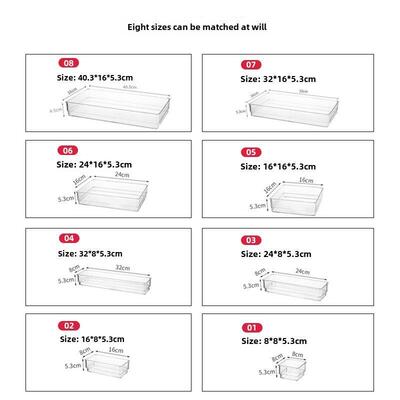 Drawer Organizer Storage Box Plastic Sundries Container Divi