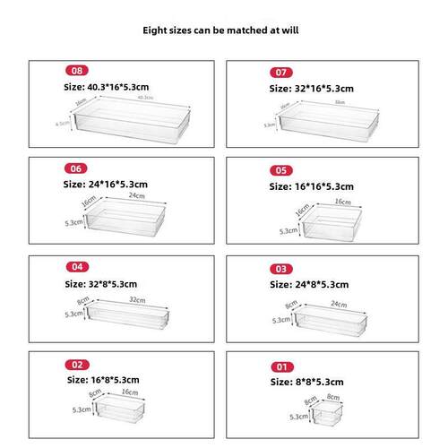 Drawer Organizer Storage Box Plastic Sundries Container Divi