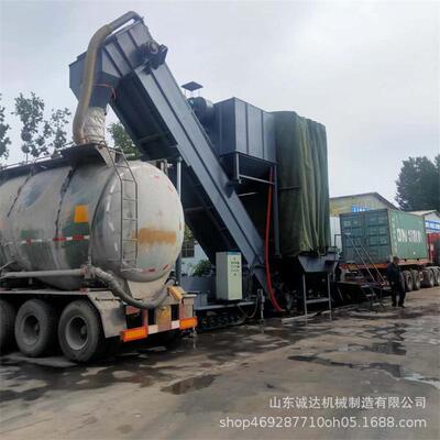 铁路矿粉装卸机集装箱拆箱卸灰机供应水泥粉卸集装箱设备