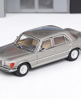 高档奔驰450lSEL W116 Max及wel物 1:64 奔驰S级五真代仿合金汽车