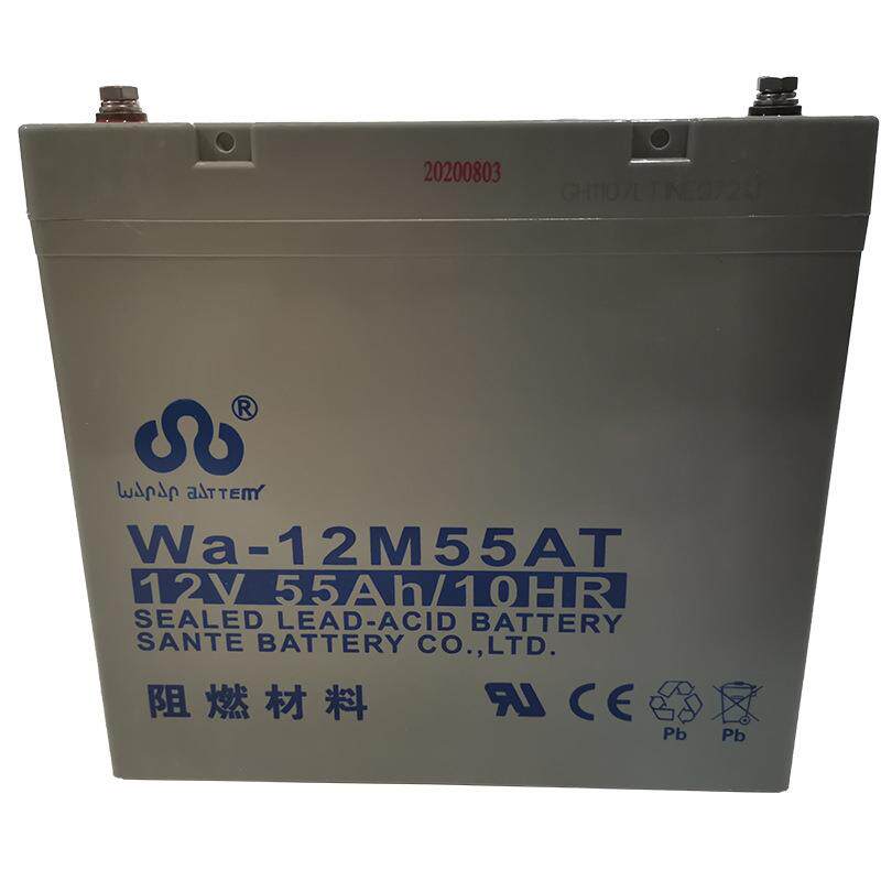 万安蓄电池12v55ah Wa-12M5T 太阳能路灯免维护铅酸电池
