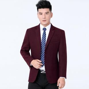 秋季士6883闲爸西服上休衣中年男商务西装外套宽松爸装春秋新男款