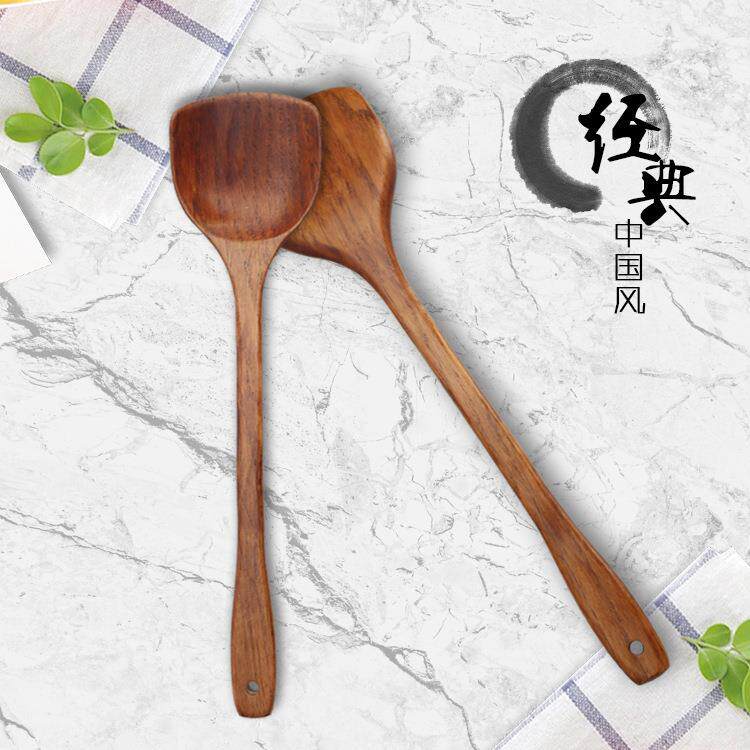 厨房长柄菜铲子木锅铲木制不粘锅专用木铲实木厨具平底锅炒菜防烫