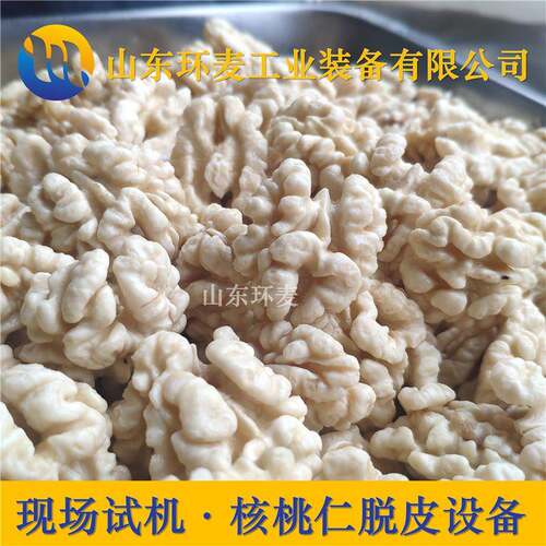 阿克苏HRI桃核桃仁皮机环去麦核仁 脱衣设备 去皮干净果仁完整