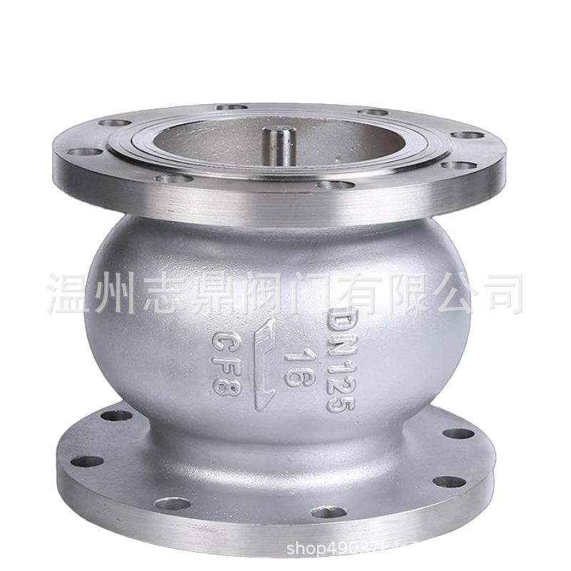 HC41X-16P-DN40-DN600不锈钢304消声止回阀法兰连接水用单向阀