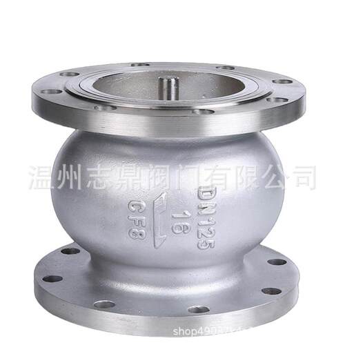 HC41X-16P-DN40-DN600不锈钢304消声止回阀法兰连接水用单向阀