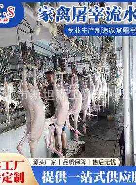 自动杀鹅设备黑棕鹅自动屠宰线设备鹅自动宰杀脱毛设备厂家