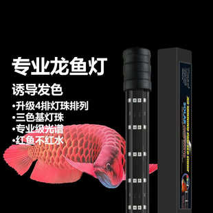 专为鱼缸观赏设计龙鱼专用LED照明灯三基色防水增艳增红潜水灯