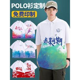 polo衫定制t恤工服短袖diy文化衫，队服夏季翻领学生印logo毕业班服