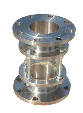 镜衬法兰hgs07视管道视  法兰镜氟级视视玻璃管盅四 不锈钢卫生