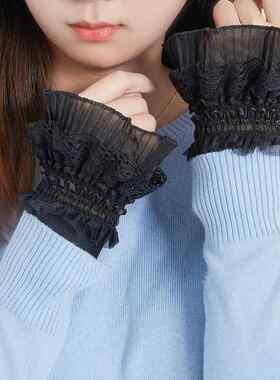 女士假袖子百搭毛衣卫衣内搭袖套女蕾丝花边假袖口装饰织带衬衫袖