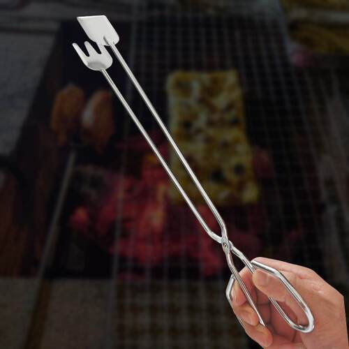 Stainless Steel Charcoal Tongs Bread Clamp Food Tongs Steak