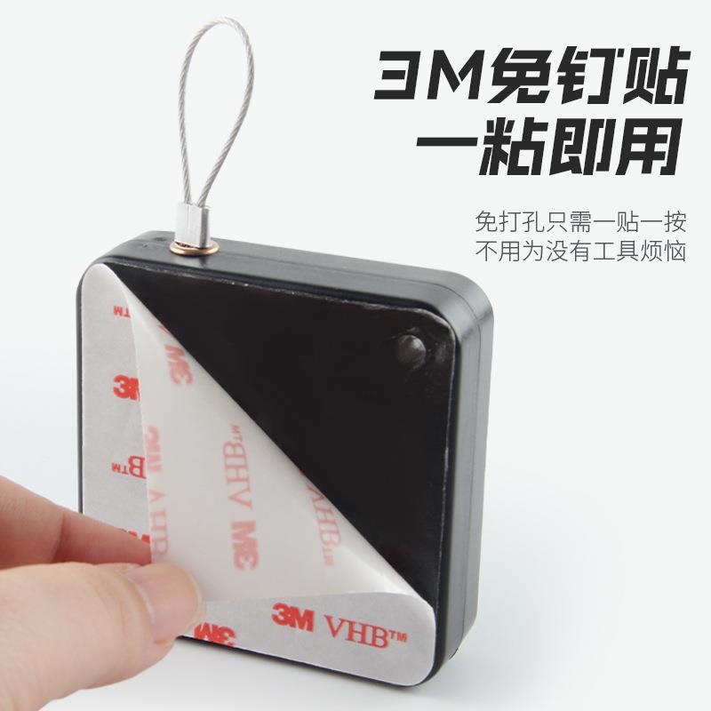 闭门器免孔加粗拉绳推拉佐致(收移门室门简易轻型门自动打回弹关