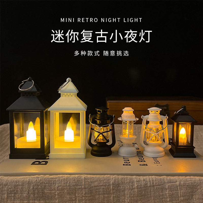 led复古小夜电子蜡烛家居小夜灯