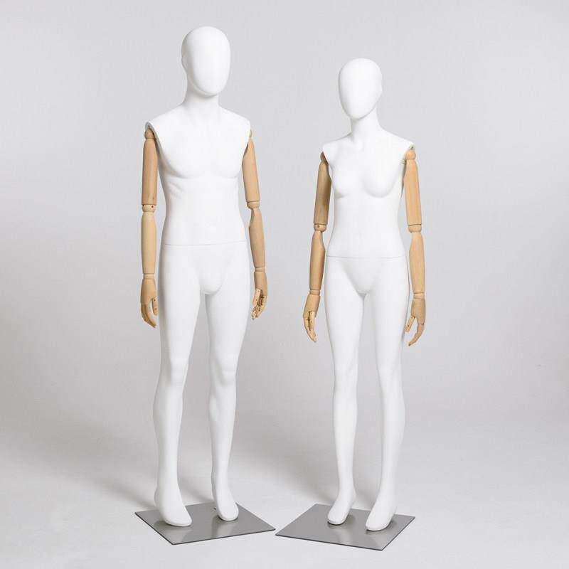 青少年带手女模特道具全身男装服装店展示架橱窗假人哑白校服模特