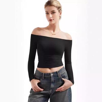 Sophie Women Off Shoulder Sleeve Shirts Double Lined