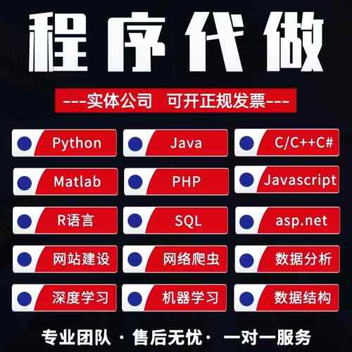 Java程序代编代做C语言c++代码python爬虫c#.net设计前端软件开发
