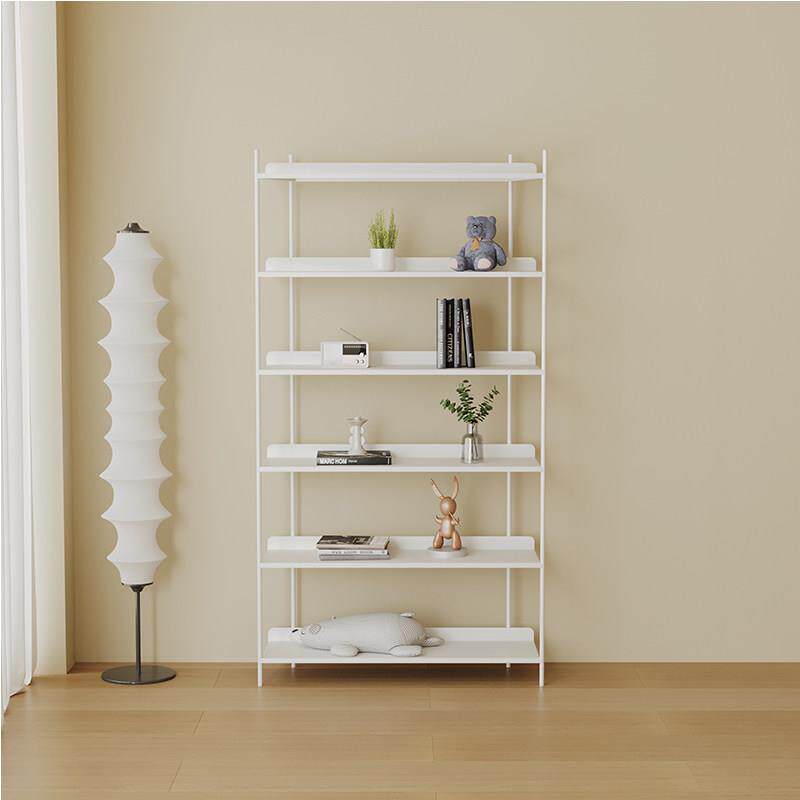 北欧铁艺书架落地置物架多层收纳层架办公室轻奢书柜陈列货架展示
