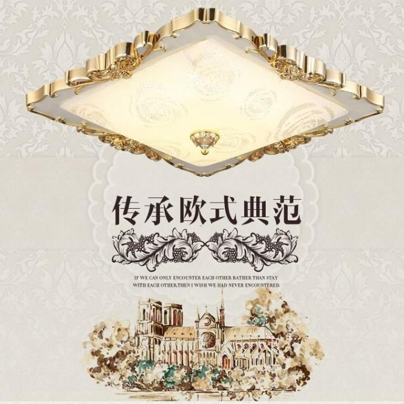 欧式LED吸顶灯卧室灯简约方形客厅灯房间灯阳台过道饭厅灯具