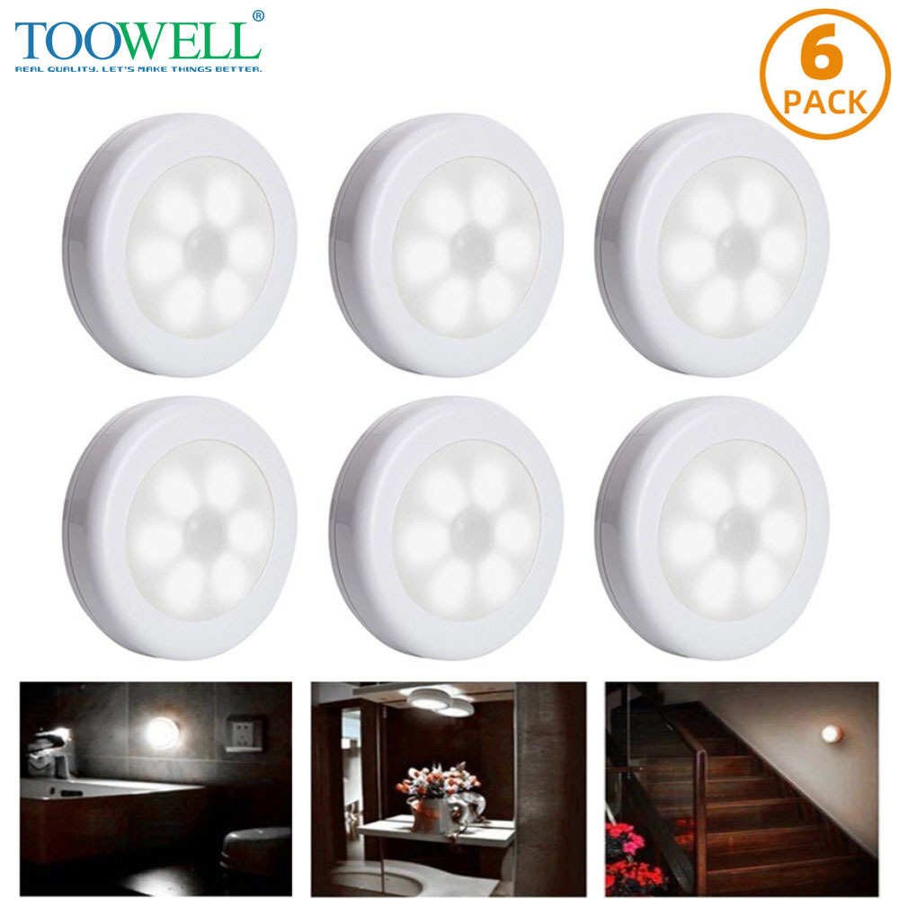 Motion Sensor Light新奇特圆形感应灯创意磁吸LED人体感应小夜灯