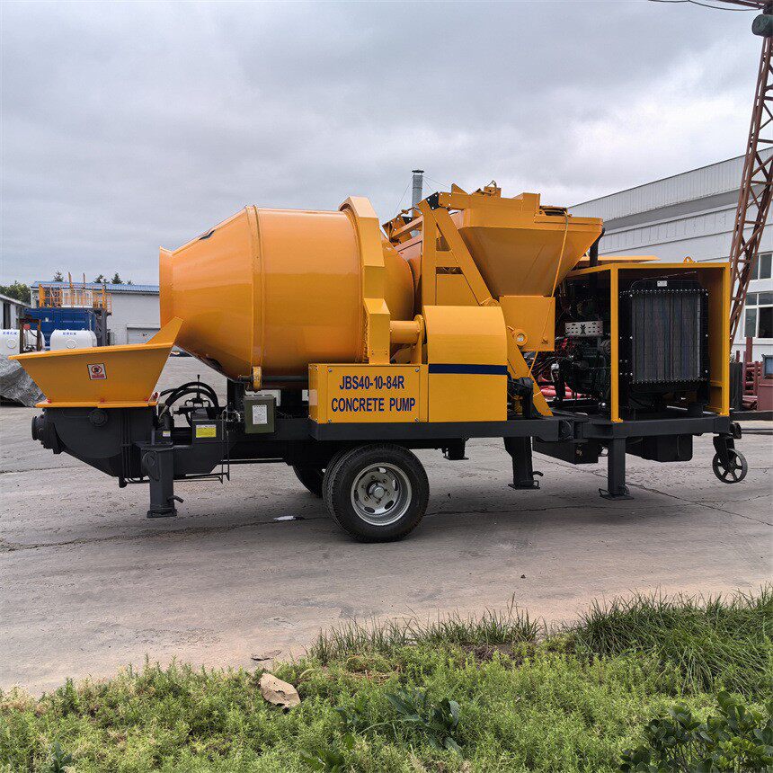 车载式搅拌拖泵车载式混凝土搅拌拖泵一体机车载泵车载搅拌泵