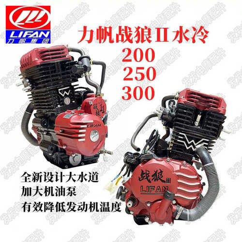 厂家直销力帆发动机水冷战狼Ⅱ红色200新款250三轮车300换机通用