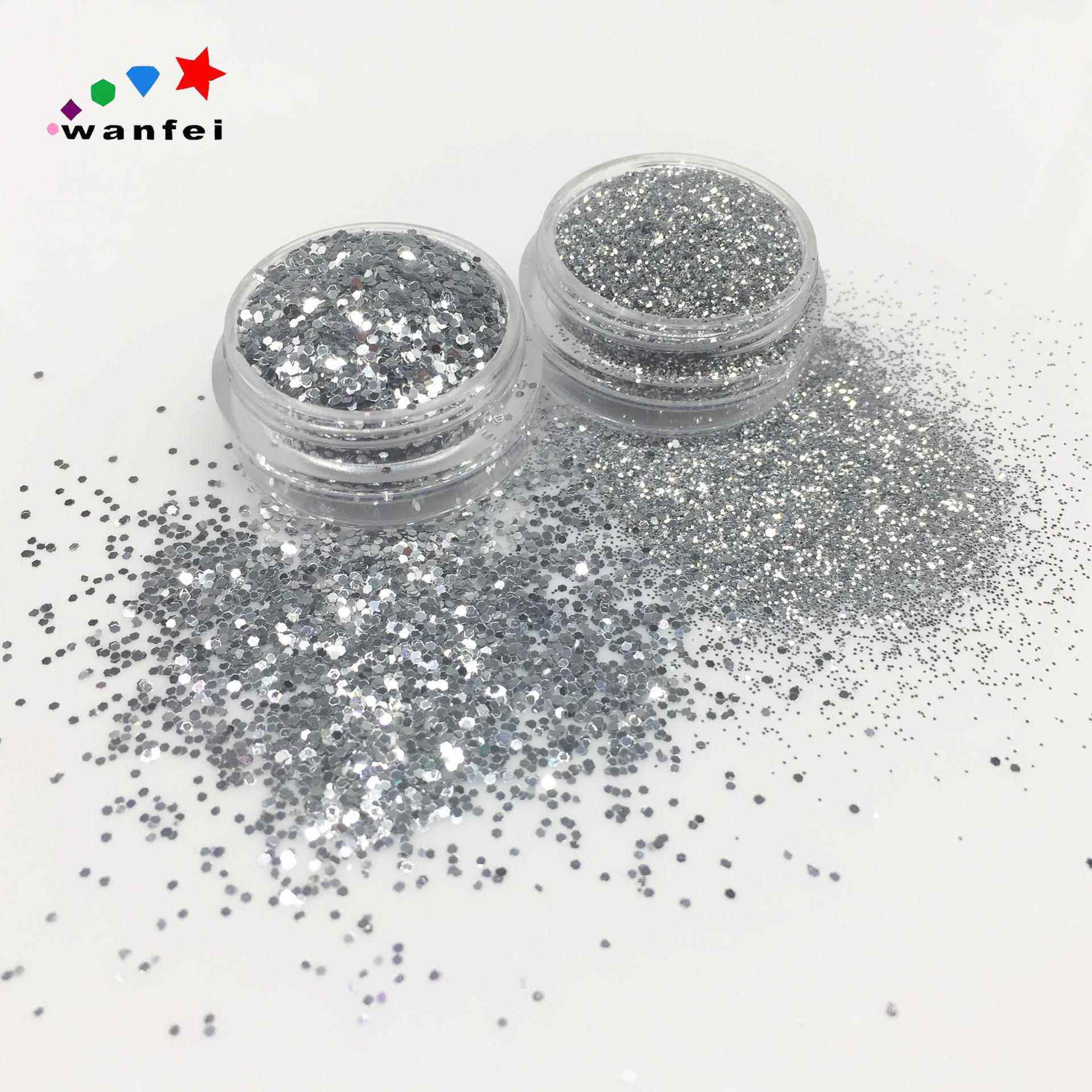 银色金葱粉银白闪粉艺术漆亮银亮片真石漆水晶泥硅藻泥闪光片辅料