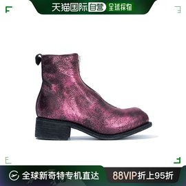 香港直邮Guidi女士短军靴亮粉色拉链PL1-HORSE-LAMINATED-CV66L