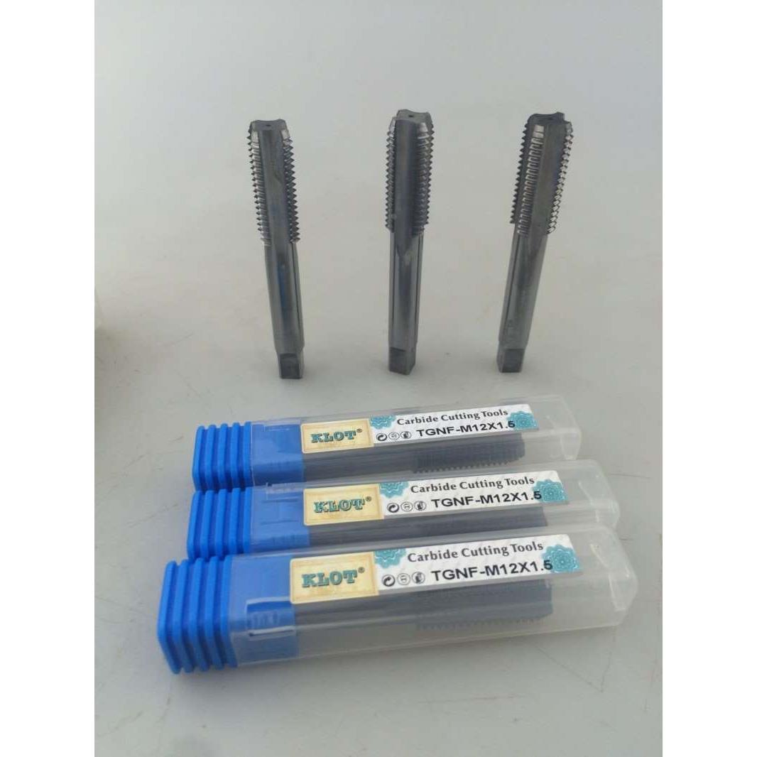KLOT 整体硬质合金丝锥 50硬度直槽/螺旋丝锥 钨钢机用丝攻m2-m20