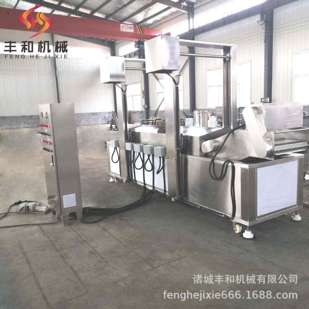 厂家供应肉丸斩拌成型油炸成套流水线 芙蓉虾香酥带鱼油炸流水线