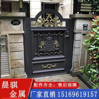 铝艺小门庭院小门别墅门花园入户门欧式单开门铝合金院子门庭院门