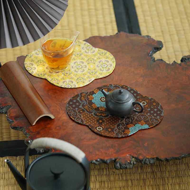 知烧水壶棠圆0000325形壶舍垫隔热垫托真丝高海垫端干泡台茶茶道