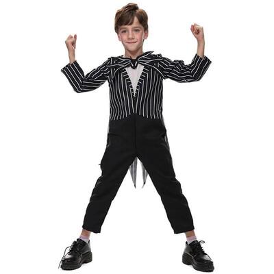 Jack Cosplay Scary Skellington Cosplay Costume for Kids Boys