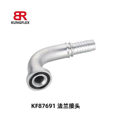 87691SAE法兰6000PSI 扣压式软管接头 90度弯头87691Y一体式接头