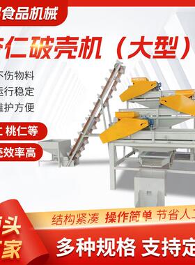 大型商用杏仁脱壳机全自动巴达木桃仁破壳机坚果壳仁分离机源头厂