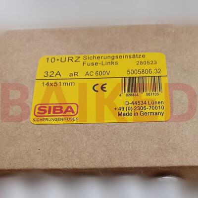 SIBA保险丝 5005806 32A aR AC 600V 14X51mm 熔断器 5005806.32