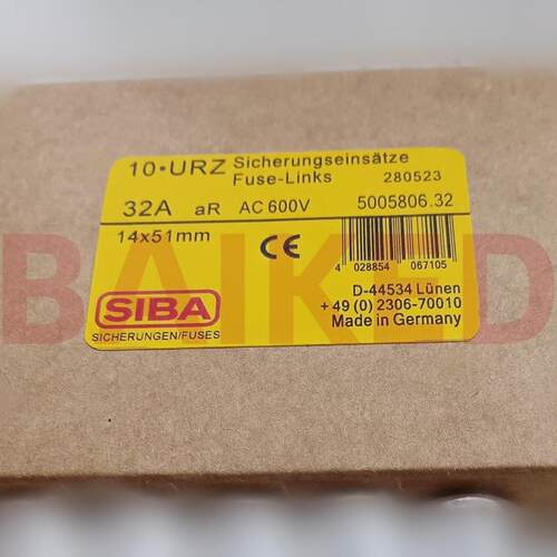 SIBA保险丝 5005806 32A aR AC 600V 14X51mm 熔断器 5005806.32