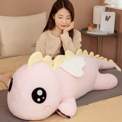 高档恐龙毛儿绒上玩具公仔抱枕女生睡觉夹腿可爱床软大娃娃布童玩