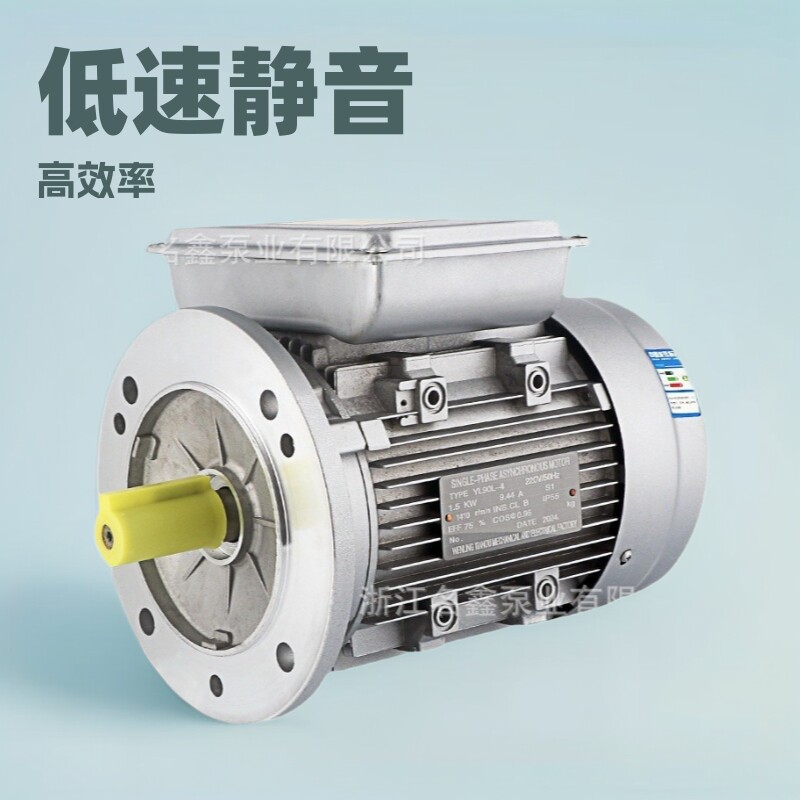 单相异步电动机370/0.75kw/4级家用220V铝壳YL低速电机立式设备用