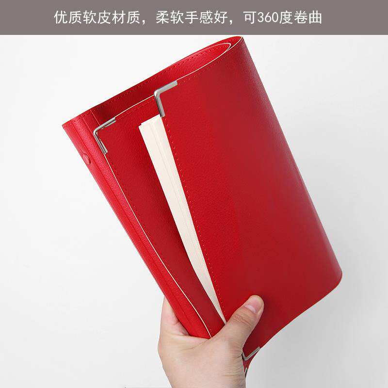 软皮A4活页笔记本方格本网格本思维导图横式记事本手帐本空白本子图片